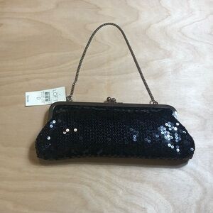 NWT Ann Taylor Loft Sequin Bag Clutch One Size.